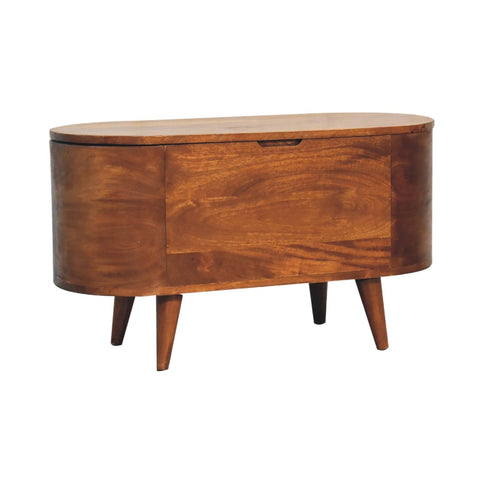 Rounded Lid Up Blanket Box