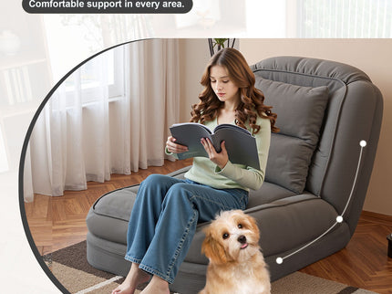 Upholstered Foldable Lazy Sofa Bed For Adults And Pets