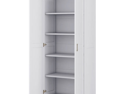Storage Cabinet With Adjustable Shelves, 2 Doors, Rectangle Design For Bathroom