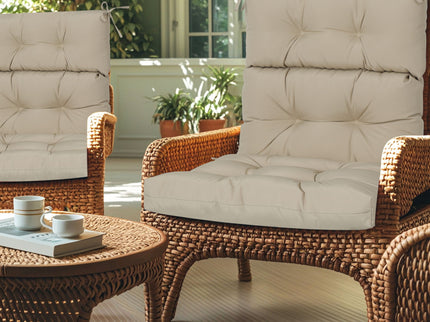 2 Piece High Back Patio Chair Cushion Set