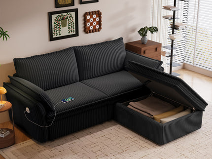 2 In 1 Convertible Sofa Bed, Multi Functional Living Room Furniture