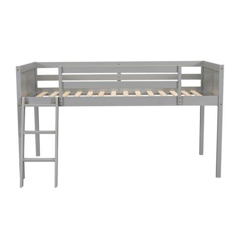 Low Loft Bed With Adjustable Ladder