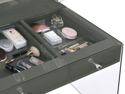 Katelyne - 3 Drawer Vanity Set With Mirror - Gray