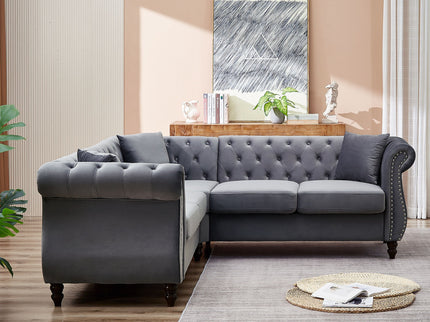 Streamline Modern L-Shaped Corner Sofa