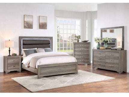 Bed With Horizontal Tufting Headboard