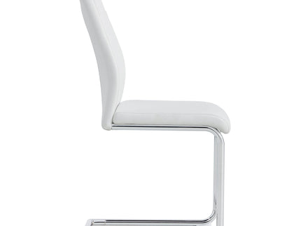 Modern Dining Chairs With Padded Seat, Metal Legs