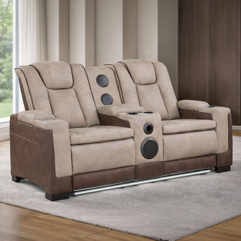 Bruno - Power Reclining Loveseat With Bluetooth Speakers