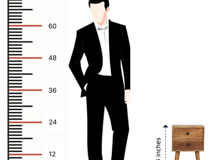 Mini 2 Drawer Nightstand