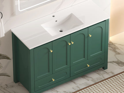 Bathroom Vanity With Sink Combo, 4 Soft Close Doors And 2 Drawers