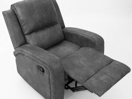 Modern Style Manual Recliner With Square Arms And Tufted Design