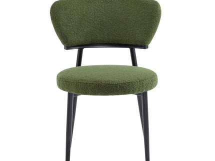 Upholstered Dining Chair (Set of 2) - Green Fabric