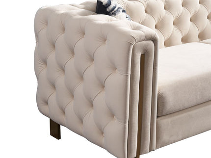 Chesterfield - Modern Tufted Living Room Sofa, 84.25''W Couch