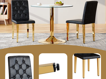 Dining Chairs With Ergonomic Buckle Backrest Comfort