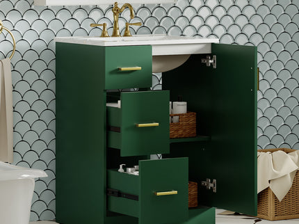 Bathroom Vanity With Under Mount Sink, 2 Drawers And Soft Closing Door