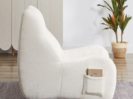 Bean Bag Chair For Adults, Lazy Floor Sofa Couch Memory Foam Bean Bag Sofas Chenille Fabric Reading Chair Comfortable Corner Lounge Sofa For Living Room - White