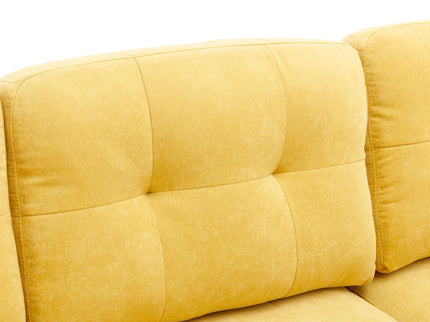 Modern L - Shape Convertible Sectional Sofa With Movable Ottoman