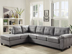 Gray / Faux Leather