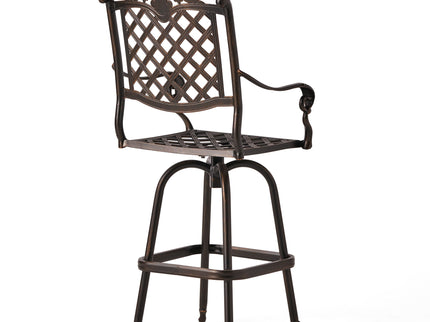 Cast Aluminum Bar Stool - Copper
