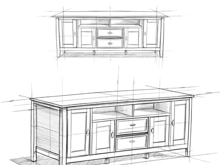 Warm Shaker - Handcrafted TV Media Stand