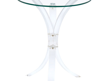 Bailey - Round Top Side Table - Clear