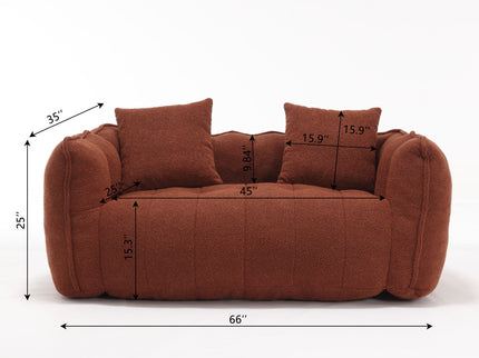 Cozy Beanbag Chair With High Resilience Foam Core For 2