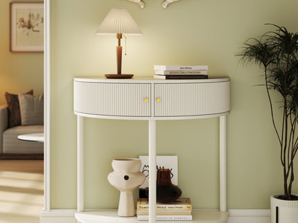 Demi Lune - Console Table With 2 Storage Drawers