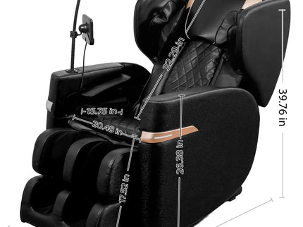 Massage Chair Recliner With Zero Gravity And Full Body Air Pressure - Black