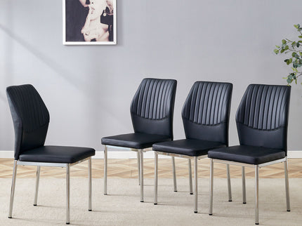 Luxury Simple High Resilience Dining Chair With Metal Legs