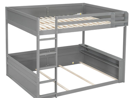 Bunk Bed With Built In Shelves, Storage Box, LED Light And USB Charging Station