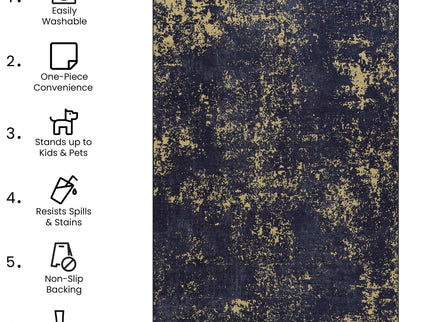 Maval - Stunning Washable Runner Rug