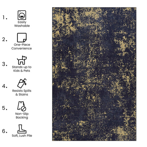 Maval - Stunning Washable Runner Rug
