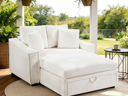 Modern Chaise Sofa With Hidden Storage For Living Room
