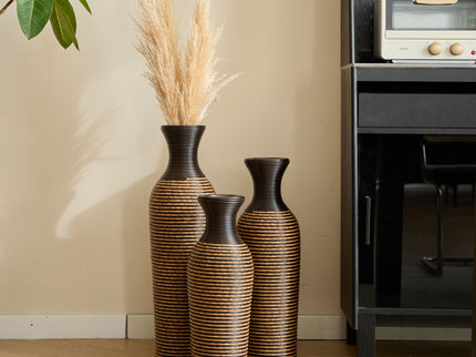 Classic And Neat Floor Vase, High Independent Flower Stand (Set of 3)