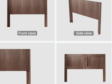Queen Headboard Only, Fluted Panel Design - Walnut