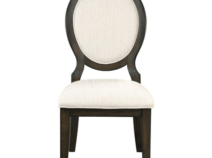 Fulton - 5 Piece Dining Table Set With Upholstered Chairs - Dark Brown