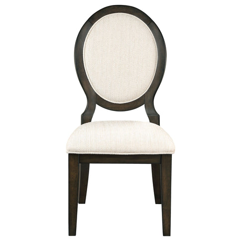 Fulton - 5 Piece Dining Table Set With Upholstered Chairs - Dark Brown