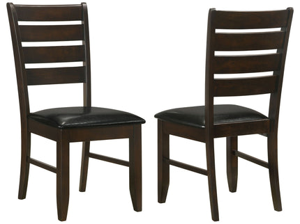 Padded Seat Side Chairs With Tapered Slats (Set of 2)