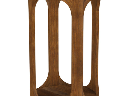 Eaton - Round Side Table - Brown / White