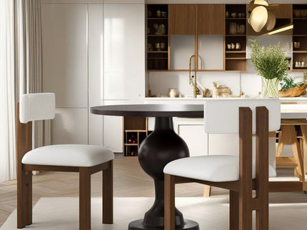 Modern Upholstered Armless Dining Chairs With Metal Legs