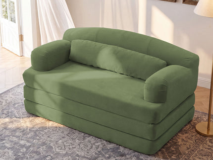 2 Seater Sofa Bed, Compact Foldable Floor Couch