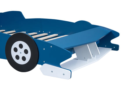 Race Car-Shaped Platform Bed With Wheels