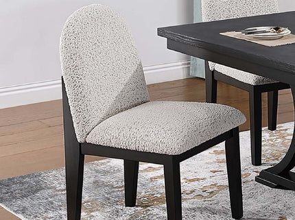 Dining Upholstered Side Chair (Set of 2) - Black / White
