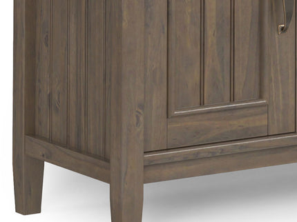 Lev - Handcrafted TV Media Stand - Smoky Brown