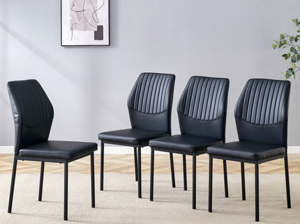 Ergonomic Simple Chair With Metal Leg