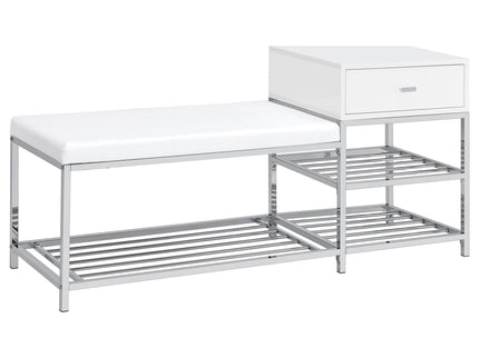 Yesler - 1 Drawer Storage Bench - Glossy White
