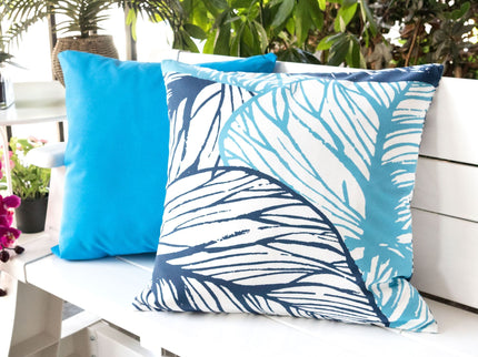 Leaf Vein Outdoor & Indoor Pillow - Indigo