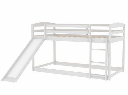 Durable Bunk Bed With Convertible Slide And Ladder
