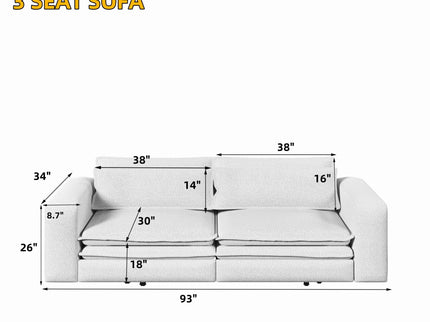 King Size Sleeper Pull Out Sofa Bed, 3 In 1 Convertible Chaise Lounge With 2 Pillows For Living Room - Camel