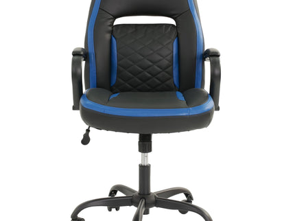 Ergonomic Office Chair With Armrests, Adjustable Design - Black / Blue