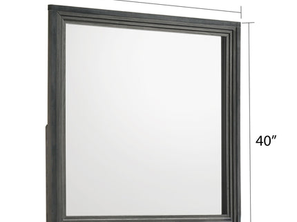Colorado - Square Mirror (Dresser Not Included) - Charcoal